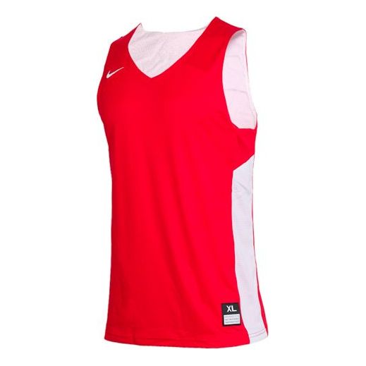 Nike Sports Training Splicing Breathable Reversible Basketball Vest Red 867767-658